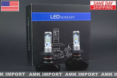 H7 Cree LED Super Bright Fanless Headlight Bulb Kit White 6500K Anti Flicker • $23.95