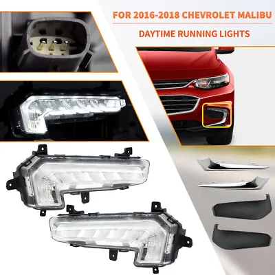 For 2016-2018 Chevrolet Malibu XL Bumper DRL LED Daytime Running Lamp Fog Lights • $80.92