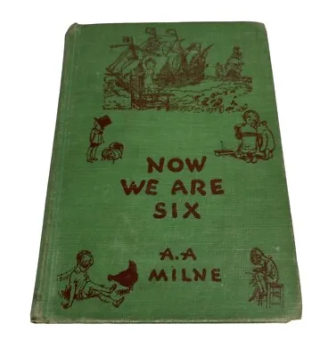 $9.95 • Buy Vintage Children's Book Poetry & Illustrations A.A. Milne - Now We Are Six 1936