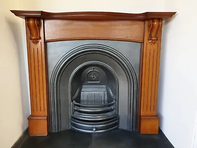 £445 • Buy 2 Cast Iron Fireplace Surround Fire Old Arch Insert Antique Victorian Style