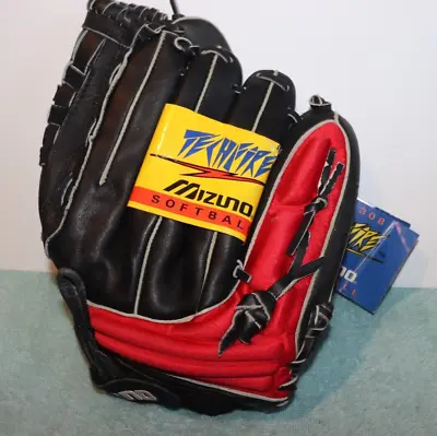 Mizuno MZ-1308 13” Red Techfire Baseball Softball Glove ~ Rare Left Hand Throw • $30