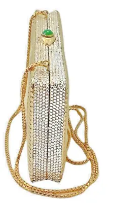 Judith Leiber Gold Crystals Evening Shoulder Bag Clutch Minaudiere Vintage • $1099.55