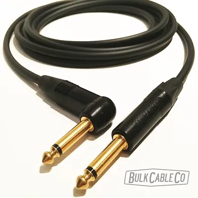 10 Ft -  Mogami 2524 Guitar Cable - Neutrik Right Ra To Straight St Gold Plugs • $38