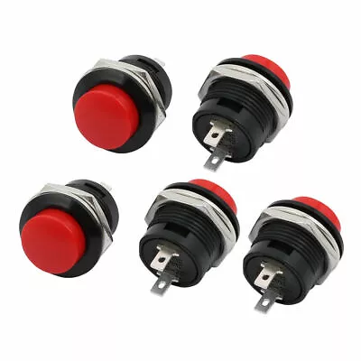 5x Red Momentary Push Button Temporary Reset Switch Car Boat N/O Round 1/2  Hole • $8.75