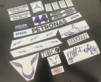 F1 Helmet Stickers Lewis Hamilton Mercedes F1 Sticker Kit  1.1 Full Size 2020 • £24.99