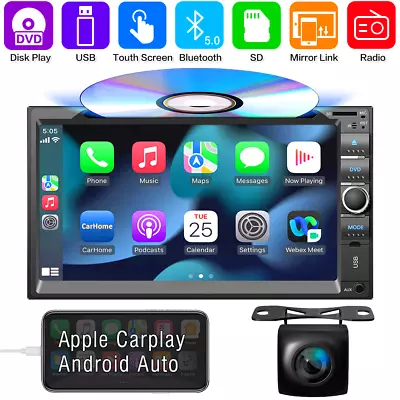 7'' Car Stereo Radio CD DVD Player Bluetooth 2DIN In-Dash Unit With Auto CarPlay • $169.90