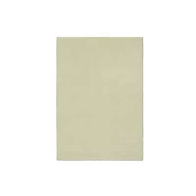 2'x3' Photon White Plain Loom Knotted Wool And Plant Based Silk Mat Rug R90174 • $104.40