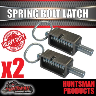 $25.50 • Buy X2 Truck Trailer 4x4 Extremely Heavy Duty Spring Bolt Latch. 16mm Pin.  Weldable
