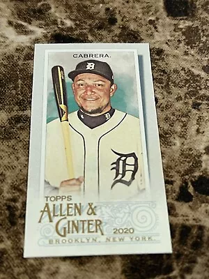 2020 Topps Allen & Ginter A&G Back Mini #38 Miguel Cabrera • $1.99