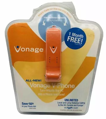 NOS Vonage V-Phone With USB Flash Drive V256-USB11-VR Internet PC Travel Phone • $17.52