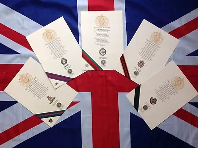 Oath Of Allegiance British Infantry Units (unframed With Printed Cap Badge) • £15