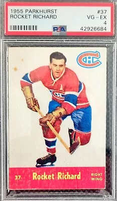 1955 Parkhurst Maurice Richard #37 PSA 4 • $950