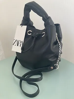 £13.99 • Buy ZARA  Small Shoulder Pu Leather Bag  CROSSBODY BAG Black New With Tags