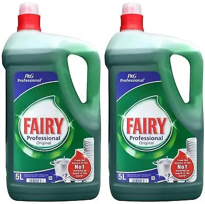 2x Fairy Original Professional Household Liquid Washing Up Liquid Bottle - 5L • £36.99