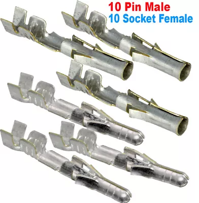 (10 Pair) Molex Pin : Male & Female : .093  : 14-20 AWG : 02-09-1104 :02-09-2103 • $7.39