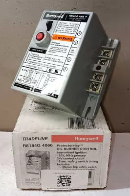 New Honeywell R8184g 4066 Protectrelay Oil Burner Control 120v Pri 24v Control • $161.99
