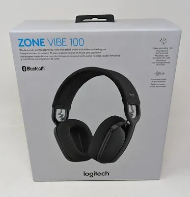 Logitech Zone Vibe 100 Bluetooth Over Ear Headphones With Noise Cancelling. New • $69.99