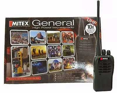 Mitex General Single Pack Uhf 5w Licensed Handheld Two Way Radio (walkie Talkie) • £102