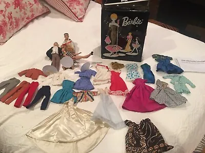 1959 1962 Vtg 60s Barbie Ken Collectors Case Fashions Clothes Lot • $220