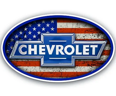 Chevy Sticker Flag Logo Chevrolet Garage Mechanic Tool Box Car Decal • $3.50