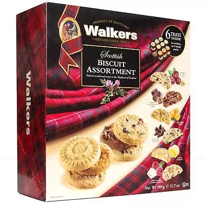 Walkers Short Scottish Biscuits Assortment All Butter Shortbread Cookie Box 900g • £11.99