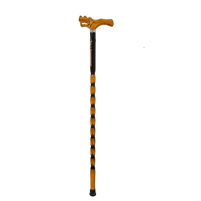 Wooden Fashion Cane Walking Stick - 37 Inch Camel With Derby Style Dragon Handle • $22.99