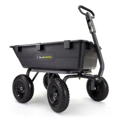 Gorilla Carts GOR6PS 1200-lb Heavy-Duty Poly Garden Dump Cart With 13  Tires • $159.99