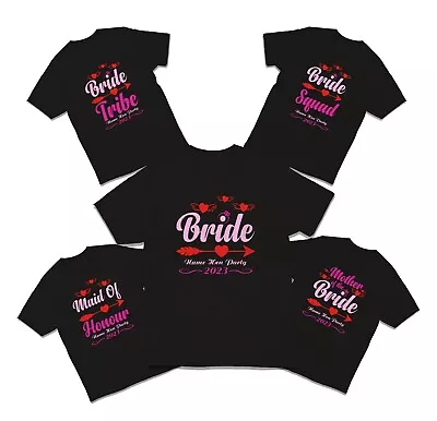 Personalised Hen Do Party Bride Team Pack T-Shirt Bride Squad Girls Night Top • $14.92