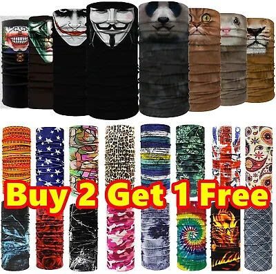 Women Men Face Cover Neck Gaiter Warmer Mask Snood Balaclava Bandana Tube Scarf • £2.99