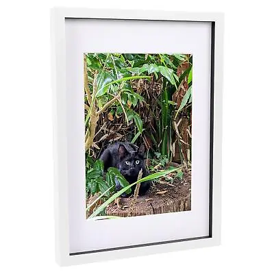 1x White A3 (12  X 17 ) Acrylic 3D Box Photo Picture Frame - White A4 Mount • £14