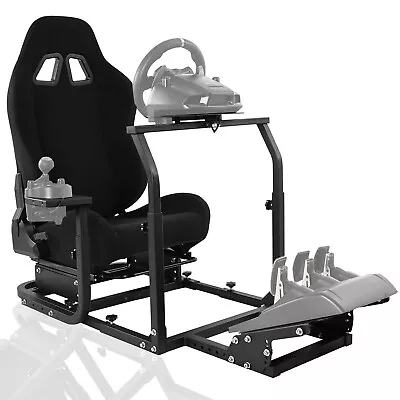 Dardoo Simulator Driving Cockpit Adjustable Black Seat Fits For Logitech G27 G29 • £291.99