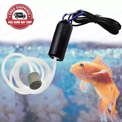 USB Mini Air Pump Water Pump Oxygen Aerator Aquarium Fish Tank Portable Home • $9.99