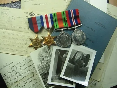 £1745 • Buy Ww2 Raf Medals, Logbook, Tunic, Pocket Diary, Letters Lancaster Kia 1945