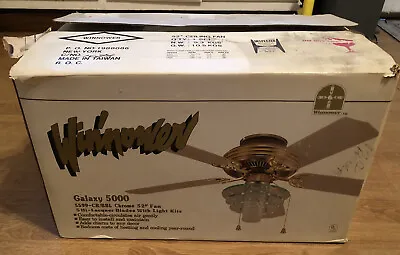 Vtg Winnower 52” Art Deco Ceiling Fan Galaxy 5000 NOS RARE! READ • $225
