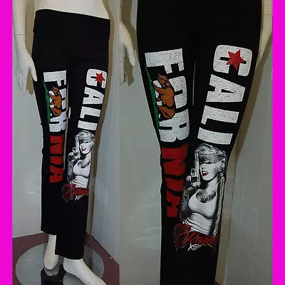 Marilyn Monroe Funny Gangster California Yoga Pants Stretch Legging Cotton S M L • $16.99