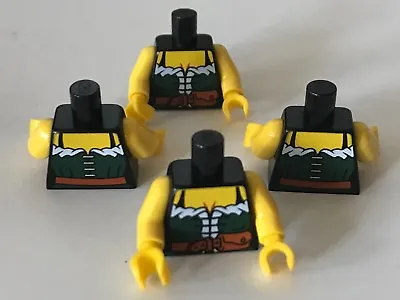 *NEW* 4 Pieces Lego Minifig Black Torso Pirate FEMALE DARK GREEN Corset W/ Belt • $5.55