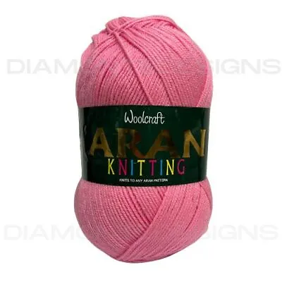 ❤ Aran Wool 400g Woolcraft Knitting Yarn Acrylic 20+ Colours UK SELLER FREE P+P • £10.75