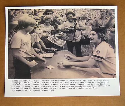 1976 Phenom Mark  The Bird  Fidrych Detroit Tigers 8 X 10 Photo • $9.95