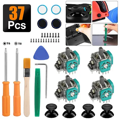 37Pcs 3D Analog Joysticks Thumbstick Repair Kit For Xbox One/PS3/PS4 Controllers • $11.98