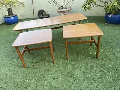 MCM Mid-Century Coffee Table Nest Of Three Tables Vintage Danish Design • £60