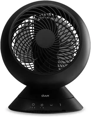 Duux Globe Black Tabletop Fan Cool Oscillating Table Desk Home Office 3 Speeds • £44.99