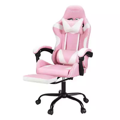 Artiss 2 Point Massage Gaming Office Chair Footrest Pink • $127.41