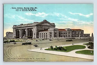 Postcard Missouri Kansas City MO Railroad Train Station Depot 1910s Unposted • $6