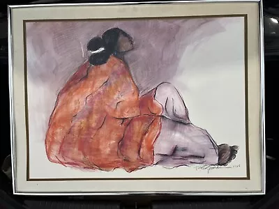 Vintage R C Gorman Signed Seated Woman Framed • $200