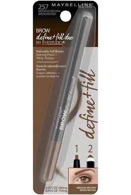 Maybelline Brow Define & Fill Duo 2-in-1 Pencil W/ Filling Powder -Choose Shade • $18.99
