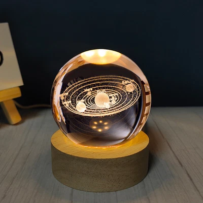 $21.48 • Buy Engraved Crystal Ball Night   Birthday Gift Valentine's Day S4W7