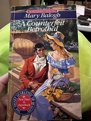 1st Edition 1992 MARY BALOGH A COUNTERFEIT BETROTHAL Regency Historical Romance • $10