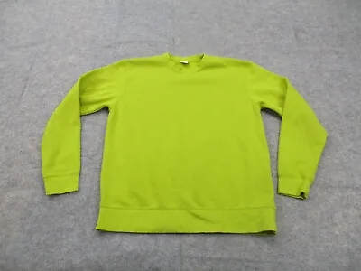 Zara Sweater Mens Large Yellow Long Sleeve Pullover Crew Neck Adult Sweatshirt • $15.97