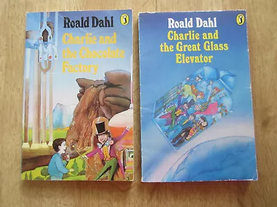 Charlie & The Chocolate Factory & The Great Glass Elevator  Roald Dahl Vintage • £8.29