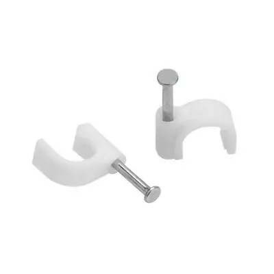 £2.69 • Buy Round Cable Clips  4mm 5mm 6mm 7mm 8mm 9mm 10mm White Black Nail Plugs